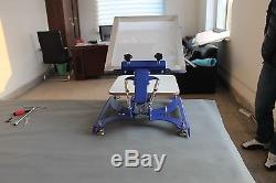 1 Color 1 Station Screen Printing Press Equipment Adjust Plate 4 Directions Move