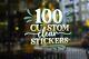 10 Custom Clear Stickers, Custom Clear Decals, Your Graphic Print On Clear Vinyl