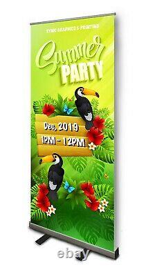 10 PCS NEW Retractable Pull Up Banner Stand 33 WITH PRINTING- PRICE REDUCED