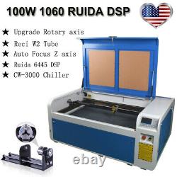 100W 1060 RUIDA DSP CO2 Laser Cutting Engraver Machine Auto Focus RECI US Stock