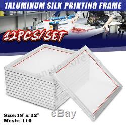 12 Pack 44x54cm Aluminum Silk Screen Printing Press Frame Screens 110 Mesh