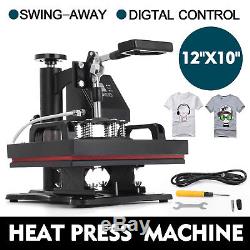 12 X 10 Flat Heat Press Machine T-shirt Photo Transfer Swing Away Sublimation