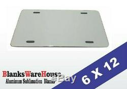 120 Pieces ALUMINUM LICENSE PLATE SUBLIMATION BLANKS 6x12 / NEW BEST QUALITY