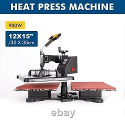 12X15 Double Station 360° Swing Away Heat Press Machine For T-Shirt Printer