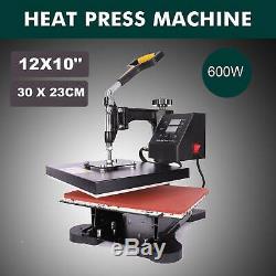 12x10 Digital Heat Press Machine T-Shirt Sublimation 360 Swing Away Transfer