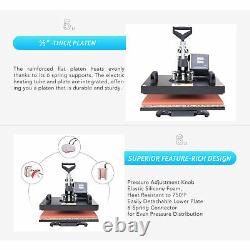 12x15 5 IN 1 Combo Heat Press Machine Digital Transfer Sublimation Mug T-Shirt