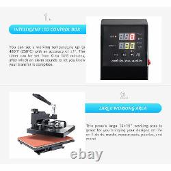 12x15 5-in-1 Heat Press Machine 360 Swivel Multifunction Industrial Press