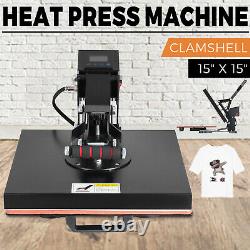 15 x 15 Clamshell Digital Heat Press Machine DIY T-shirt Sublimation Transfer