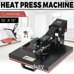 15 x 15 Digital Clamshell Heat Press Machine T-shirt Sublimation Transfer DIY
