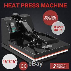 15 x 15 Digital Clamshell Heat Press Transfer Sublimation Machine T-shirt