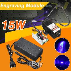 15W Laser Head Engraving Module Marking Wood Cutting with TTL For Engraver Blu-ray