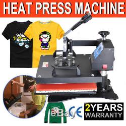 15X11.4 8IN1 T-Shirt Heat Press Machine Transfer SUBLIMATION CAP SWING AWAY