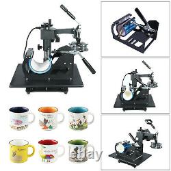 15x12 Combo 5in1 Heat Press Sublimation Transfer Machine Swing Away T-Shirt US
