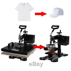 15x15 2IN1 Combo T-Shirt Heat Press Transfer Machine Sublimation Swing Away US