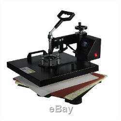 15x15 2IN1 Combo T-Shirt Heat Press Transfer Machine Sublimation Swing Away US