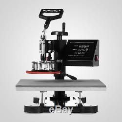 15x15 5IN1 T-Shirt Heat Press Transfer Kit Multifunctional Digital Swing Away