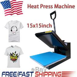 15x15 Clamshell Heat Press Machine Digital Sublimation Transfer T-shirt Clothes
