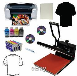 15x15 Heat Press Printer Refill Cartridges Transfer Paper Tshirt Start-up Bundle