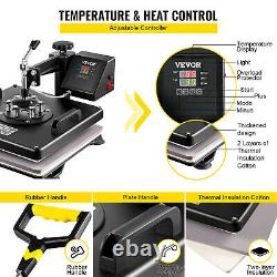 15x15 T-Shirt Heat Press Transfer 6IN1 Combo Swing Away Sublimation Mug Plate