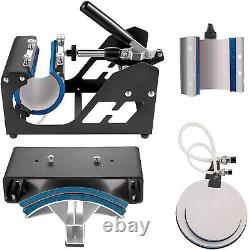 15x15T-Shirt Heat Press Transfer 6IN1 Combo Multifunctional Mug Plate Cap