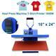 1600w 16x24 Heat Press Machine Clamshell Sublimation Transfer T-shirt Printer