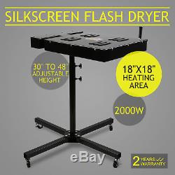 18 X 18 Flash Dryer Silk Screen Printing Equipment T-Shirt Curing Heating US