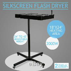 18 X 24 Flash Dryer Silkscreen T-shirt Printing Curing Adjustable Height