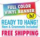 2' X 7' Custom Vinyl Banner 13oz Full Color Free Shipping