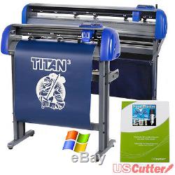 28 USCutter TITAN 3 Professional Sign Vinyl Cutter withARMS Contour Cut + Basket