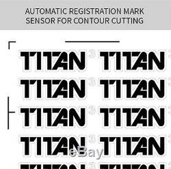 28 USCutter TITAN 3 Professional Sign Vinyl Cutter withARMS Contour Cut + Basket