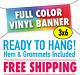 3' X 6' Custom Vinyl Banner 13oz Full Color Free Shipping