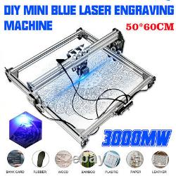 3000MW 65x50cm Laser Engraving Machine Tool Kit DIY Cutting Engraver Desktop USA