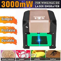 3000MW Desktop Laser Engraving Machine DIY Logo Marking Printer WIN/MacOS System