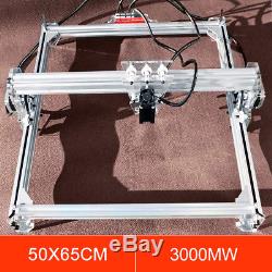 3000mW 50x65cm Area Mini Laser Engraving Cutting Machine Printer Kit Desktop DIY