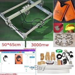 3000mW DIY Laser Cutting Printer Engraving Engraver Machine Desktop 50x65cm