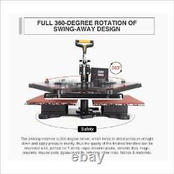30X38cm 12X15 Swing Away Sublimation Transfer Heat Press Machine For T-Shirt