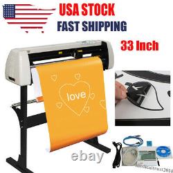 33 Plotter Cutter Machine with Stand 720mm Paper Feed Vinyl Cutter Cutting USA