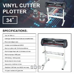 34in Vinyl Cutter Machine Cutting Laser Plotter Optical Sensor USB