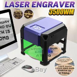 3500MW USB Laser Engraving Engraver Machine DIY Wood Cutter Logo Printer 8x8cm