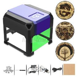 3500mW DIY Laser Engraver Printer Cutter Logo Mark Engraving Machine Purple IE