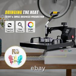 360 Swing-Away Press 8 in 1 T Shirt Heat Press Machine with 15x15 Heat Pad More