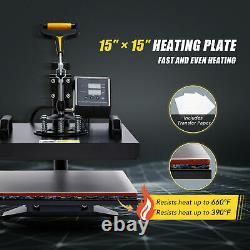 360 Swing-Away Press 8 in 1 T Shirt Heat Press Machine with 15x15 Heat Pad More