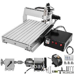 4 Axis CNC Router 6040 Machine 4 Rotating Axis Milling 1605 Ball Screw US Stock