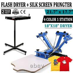 4 Color 1 Station Silk Screen Printing Machine Press Flash Dryer Equipment DIY