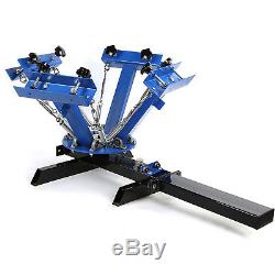 4 Color 1 Station Silk Screen Printing Press Pressing Equipment DIY Machine