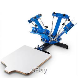 4 Color 1 Station Silk Screen Printing Pressing Machine Printer Screening Print