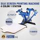 4 Color 1 Station Silk Screening Screenprint Press Screen Printing Machine