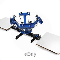 4 Color 2 Station Silk Screen Printing Kit Press Equipment Pressing DIY Machine