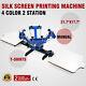 4 Color 2 Station Silk Screen Printing Machine Wood Pressing Print Factory Price