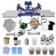 4 Color 2 Station Silk Screen Printing Press&starter Material Package New Kit